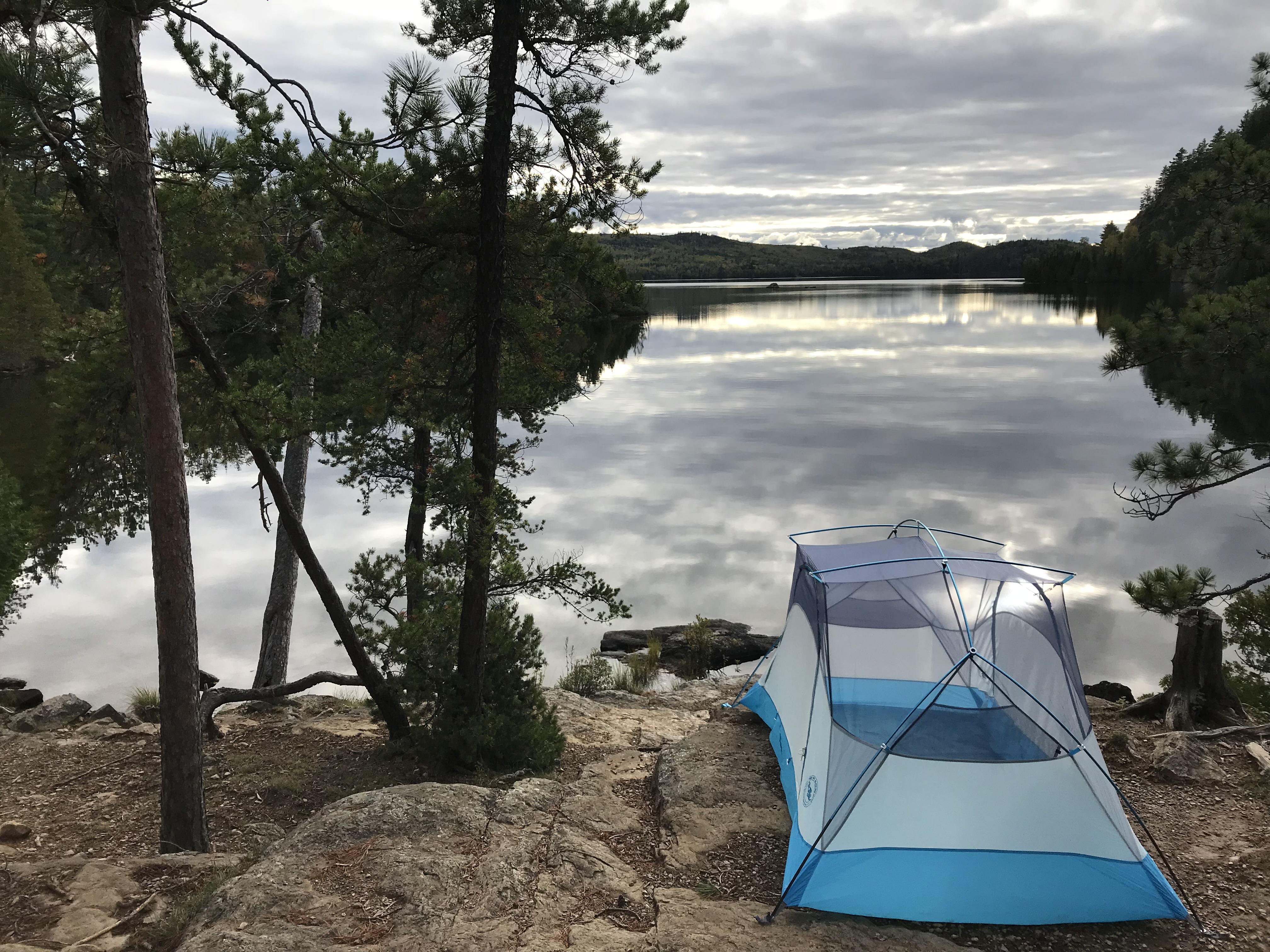 backpacking in a remote area