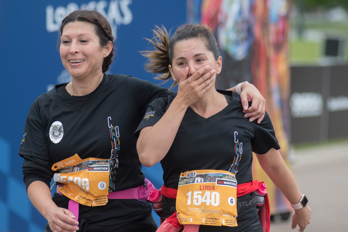 Female runners at Colfax