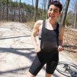 The author sporting bib shorts