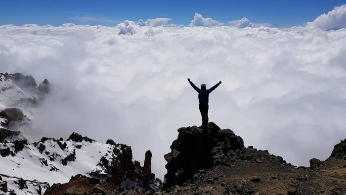 Steve Plain atop Mt. Everest