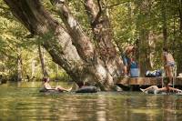 float a river in an inner tube