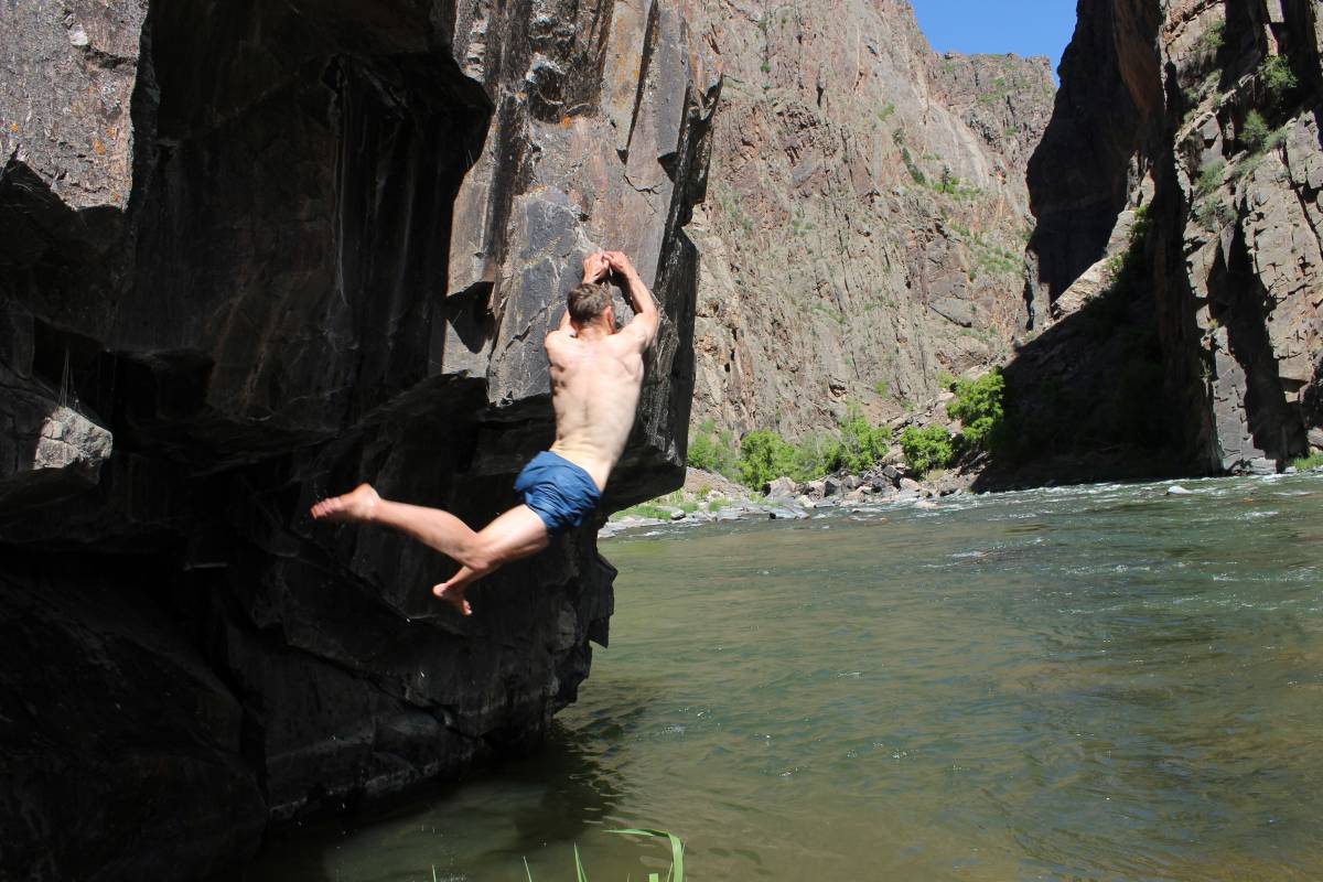 swimming in the Gunnison River