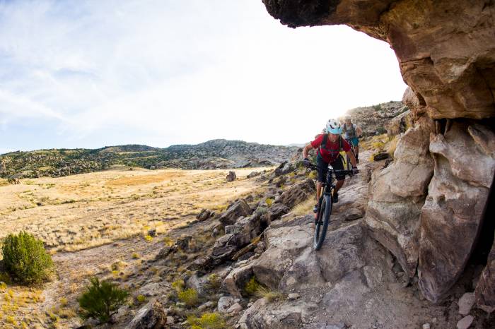 women mountain biking