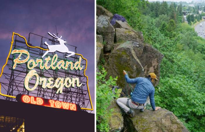 Rock Oddity: Climbing Portland’s Inner-City Butte