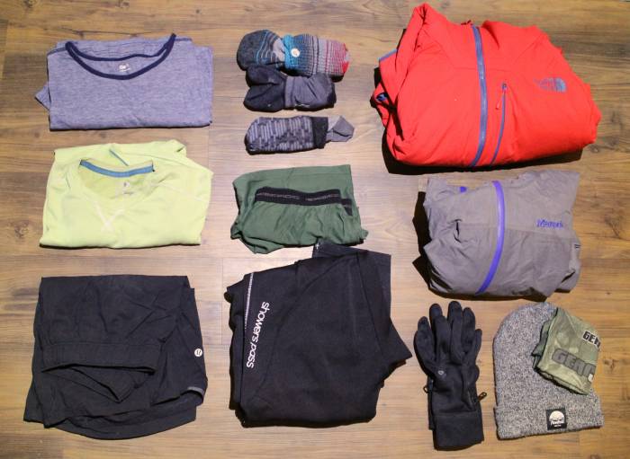 apparel for backpacking