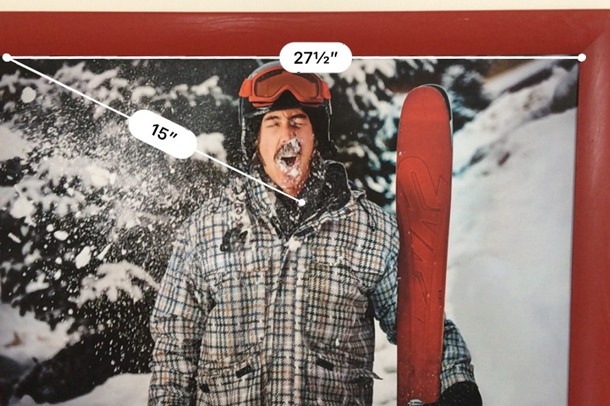 Apple iOS Measure App measuring multiple vectors