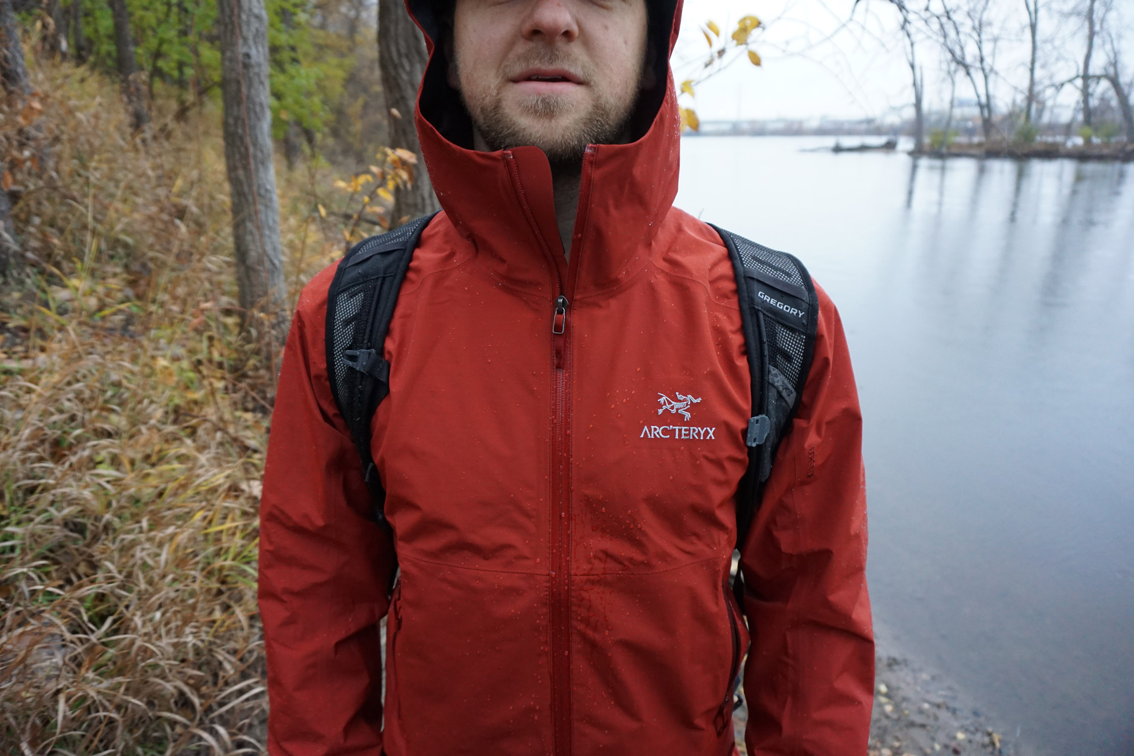 Arc'teryx Zeta SL Red Jacket River Hike
