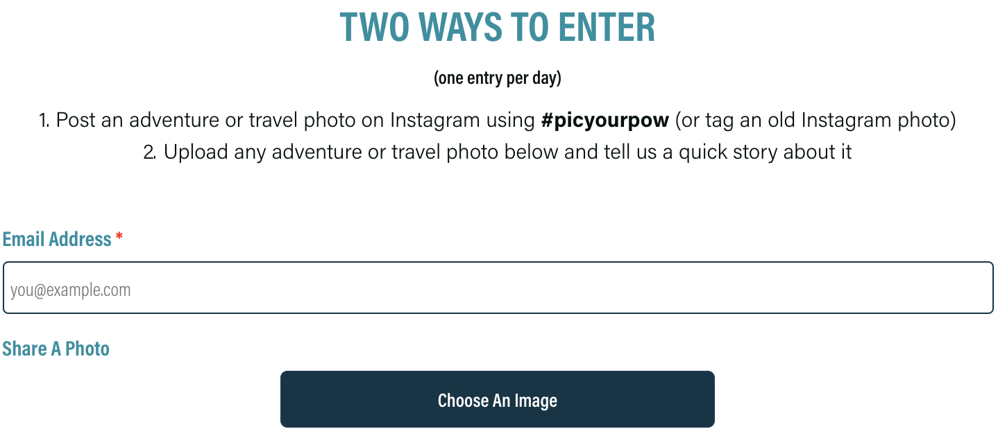 High Sierra Pick Your Powder Contest High Sierra Pick Your Powder Contest