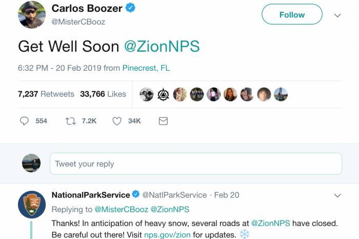 Get Well Soon, Zion: NBA Star Tweets National Park, Twitter Explodes