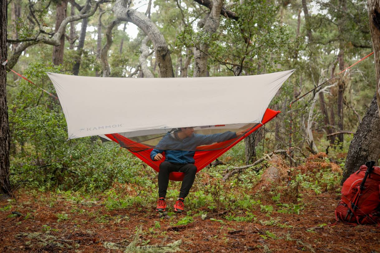 KAMMOK Mantis Tenda Amaca All-in-One Con Zanzariera – Riciclata, Leggera, Per Campeggio E Trekking, Colore Verde Pino - 6