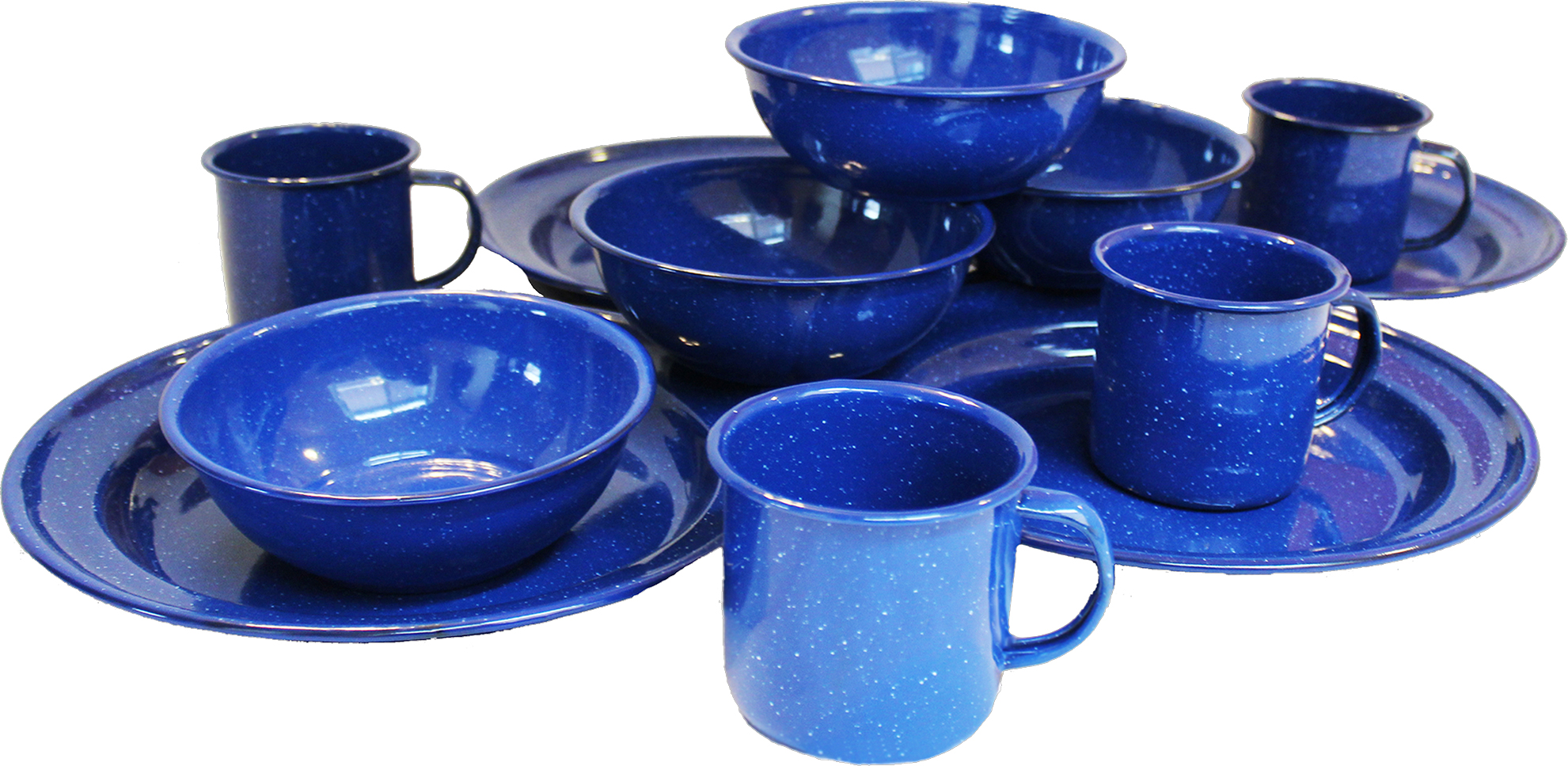 Mountain Summit Gear 4-Person Enamel Tableware Set