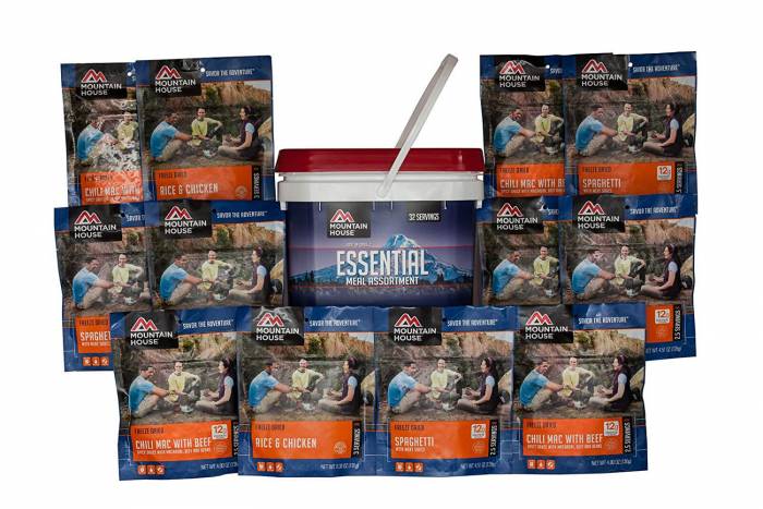 mountain house bucket