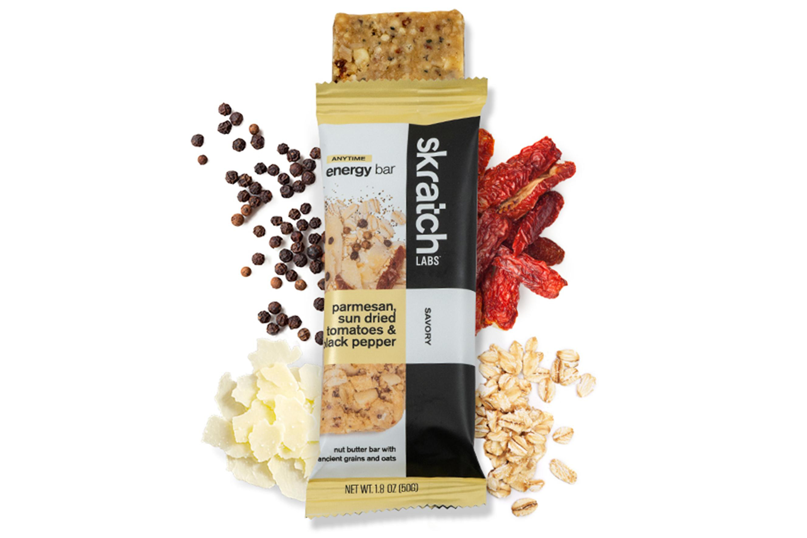 Skratch Labs parmesan, sun-dried tomato, and black pepper energy bar