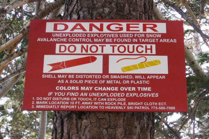 Avalanche charge warning