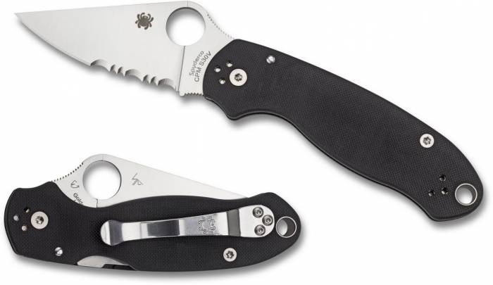 Spyderco Para 3 Serrated 52100 Knife