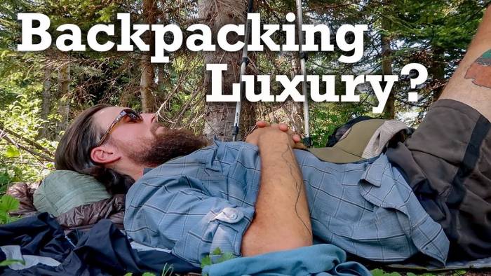 backpacking luxury items