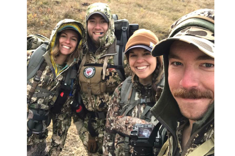 Group picture of four hunters Group picture of four hunters