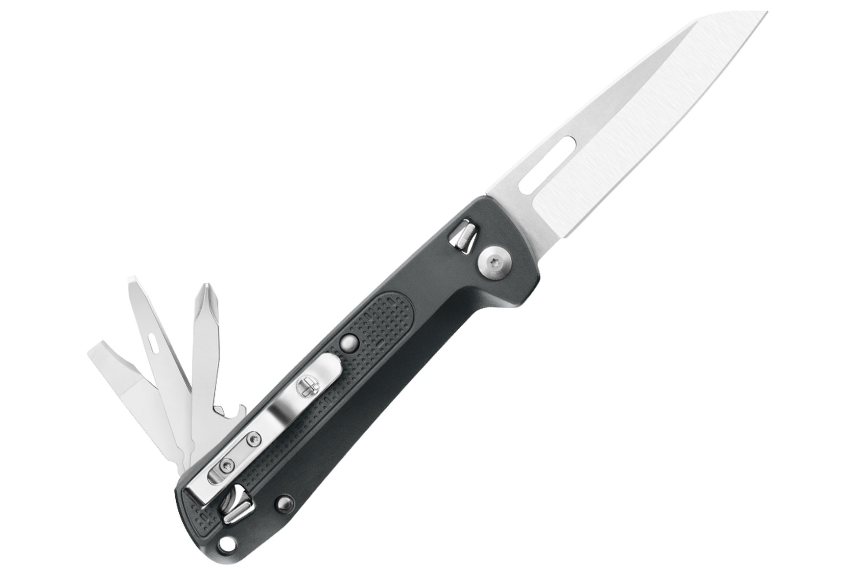586-free-k2-gray-fanned Leatherman FREE K2 folding pocket knife