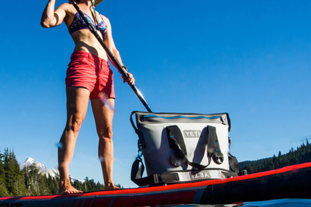 SUP with YETI Hopper Two 30 Soft Cooler