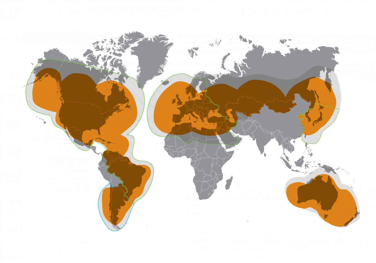 Globalstar coverage for voice and data Globalstar coverage for voice and data