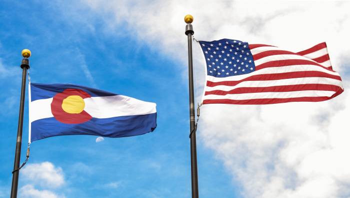 Colorado US flags