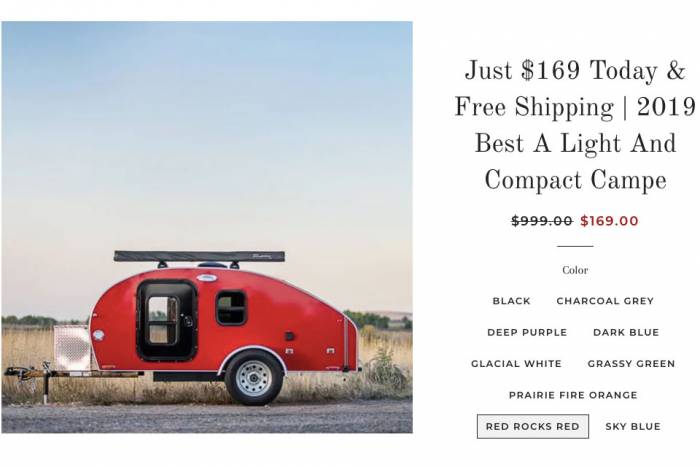 teardrop trailer scam