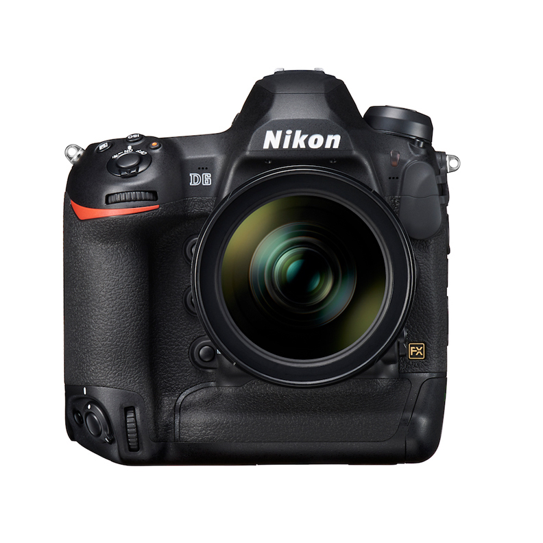 front view of Nikon d6 camera