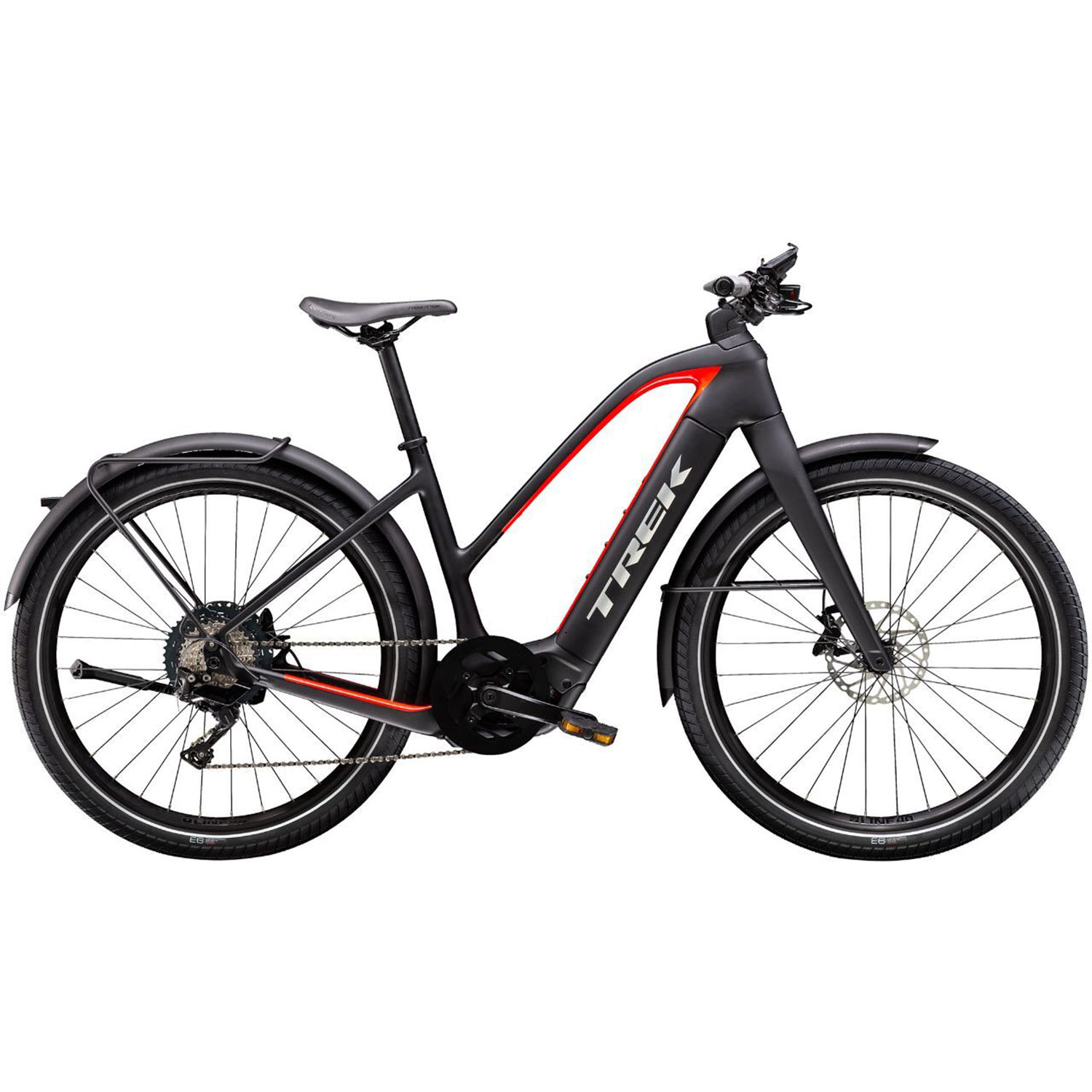 trek allant e-bike against white background