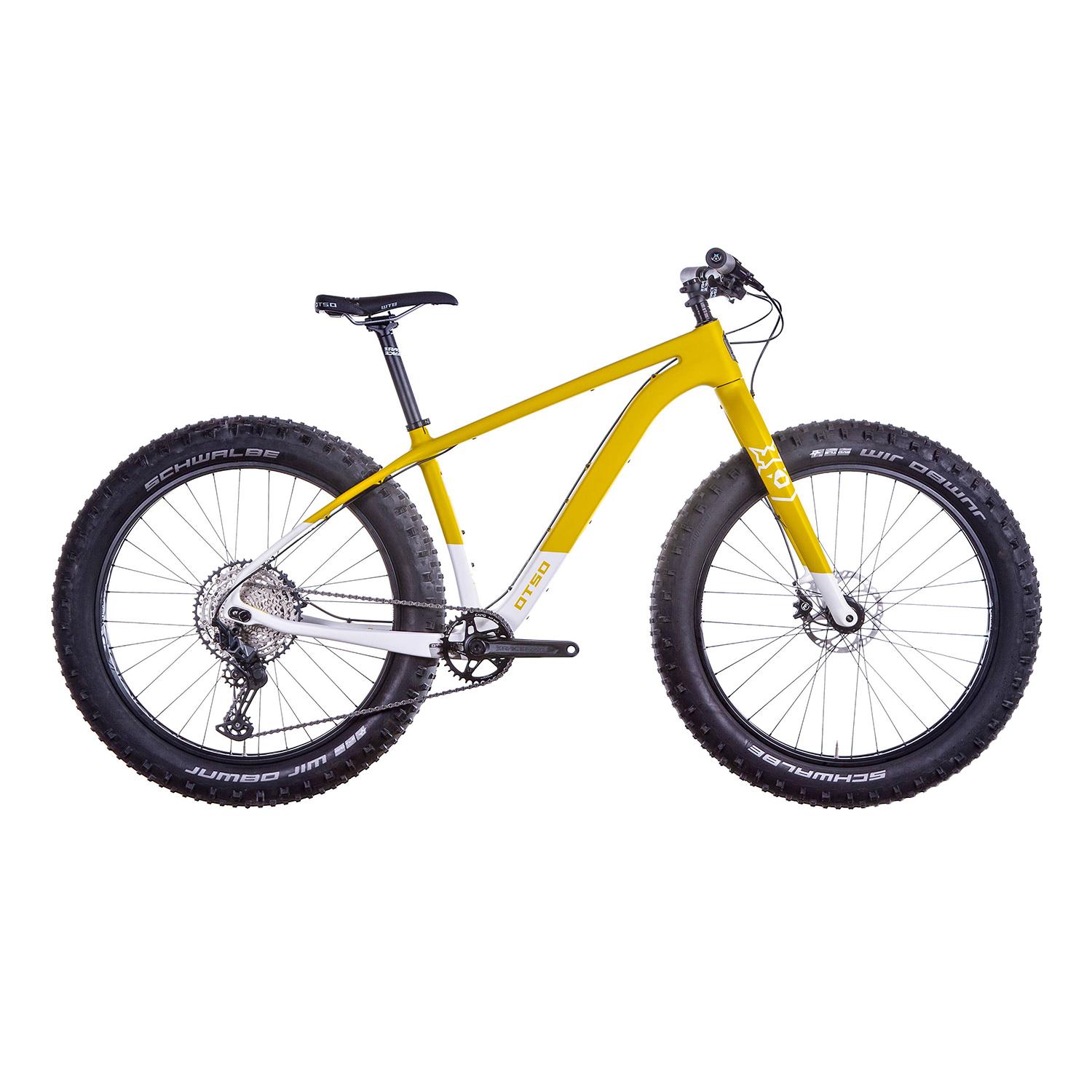 Otso Voytek Fat Bike yellow frame against white background