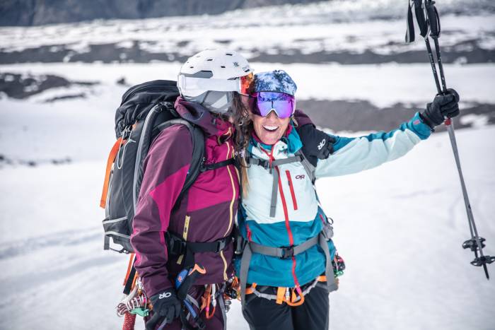 two Outdoor Research skiers in Greenland