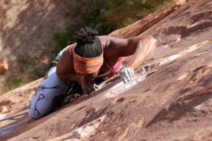 Crusher Climbing woman