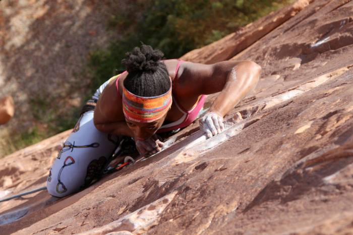 Crusher Climbing woman
