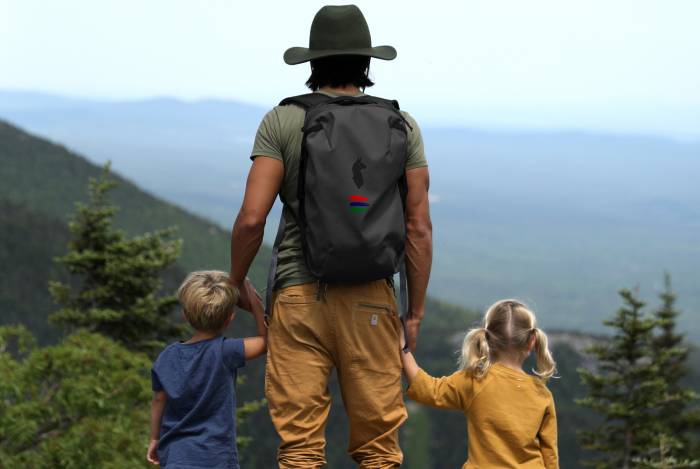 Man Hiking with Kids Father's Day