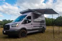 First Look: MoonShade Is a Temporary Awning for Your Adventure Rig MoonShade vehicle awning mounted to camper van