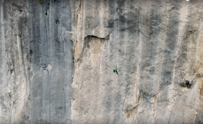 Marcus Garcia climbs in "The Mentor" film