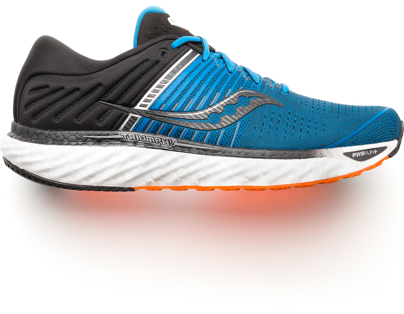 Saucony Triumph 17 shoe profile against white background