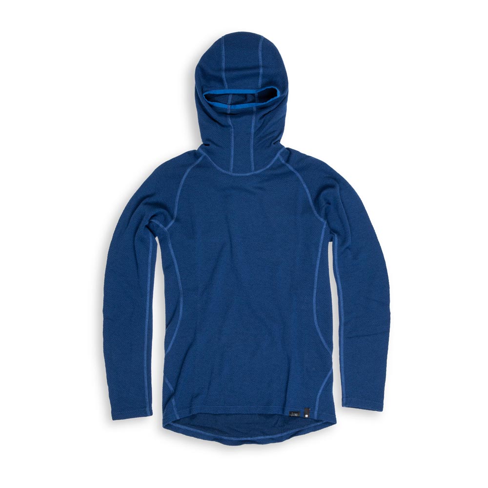 Beringia Diomede Wool snorkel-design Hoody against white background