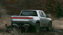 Rivian electric truck tank turn