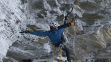 Jackson Marvell ice climbing Utah