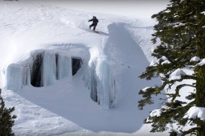 Red Gerard boarding in X Games film JOY