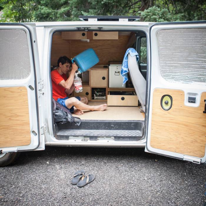 Alex Honnold living in a van
