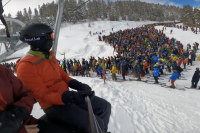 Craziest Lift Line Ever? This Might Be It vail resort lift line