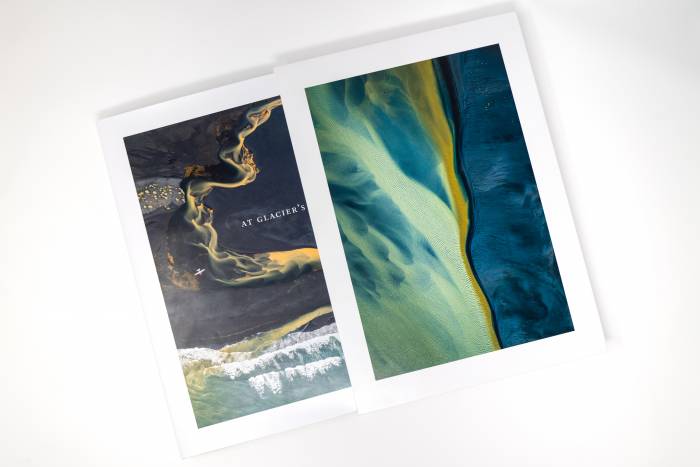 aerial view of Chris Burkard's Glaciers book