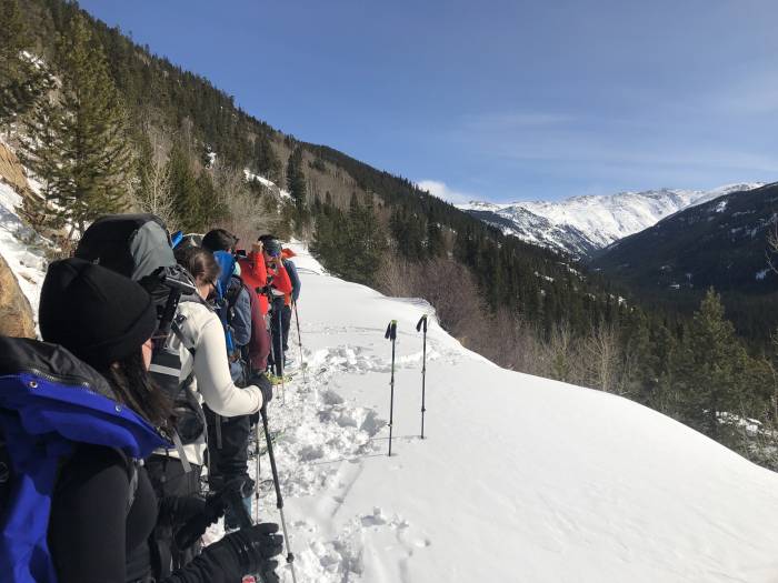 hut trip planning winter hiking