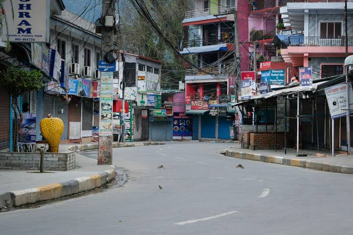 empty street in Nepal
