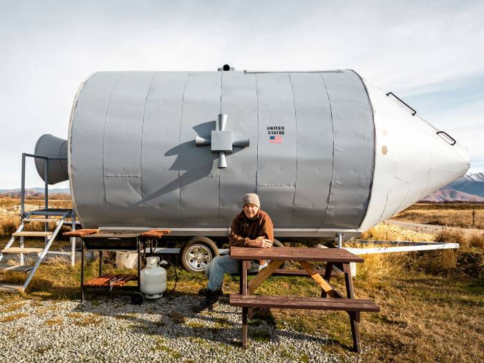 An Airbnb Unique space rocket home