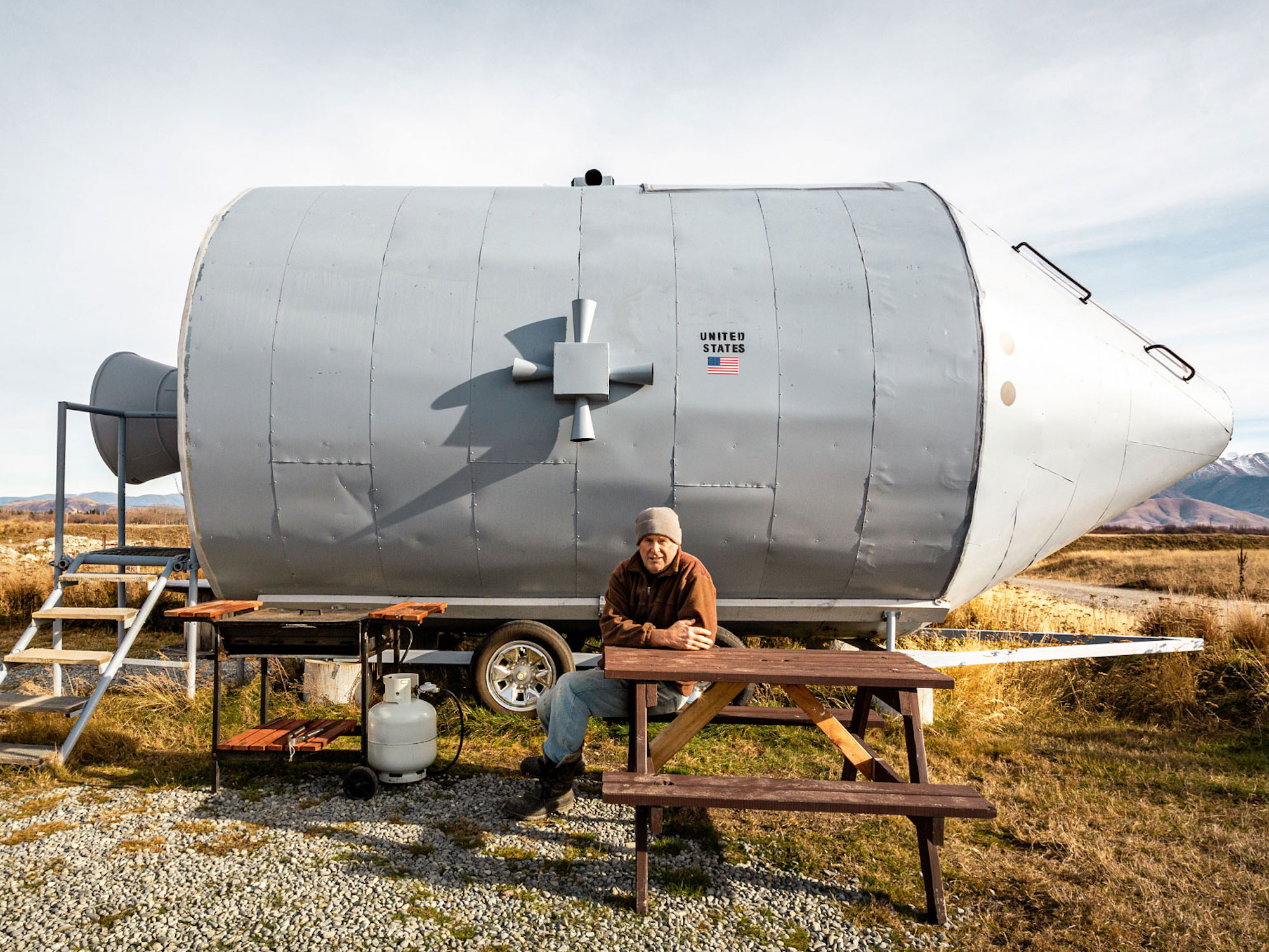 An Airbnb Unique space rocket home