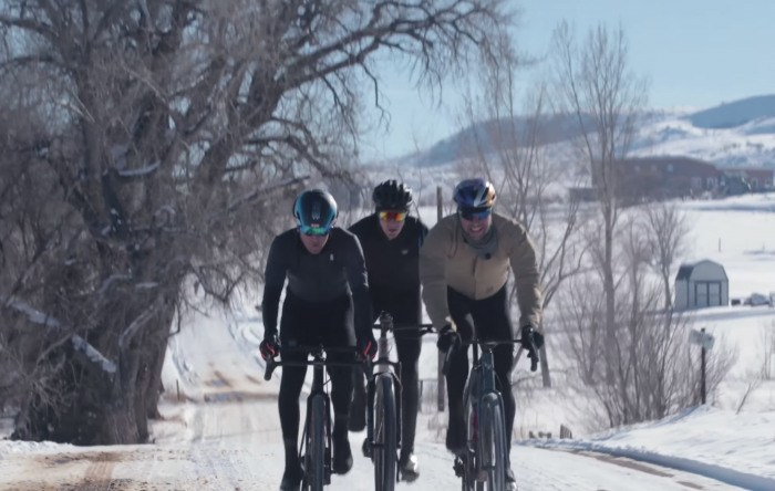 Boulder gravel rider Pete Stetina riding with friends