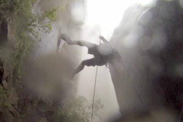 Near-Death Experience: Watch Flash Flood Trap Team in Slot Canyon