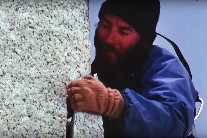 Yvon Chouinard clmbing Fitz Roy